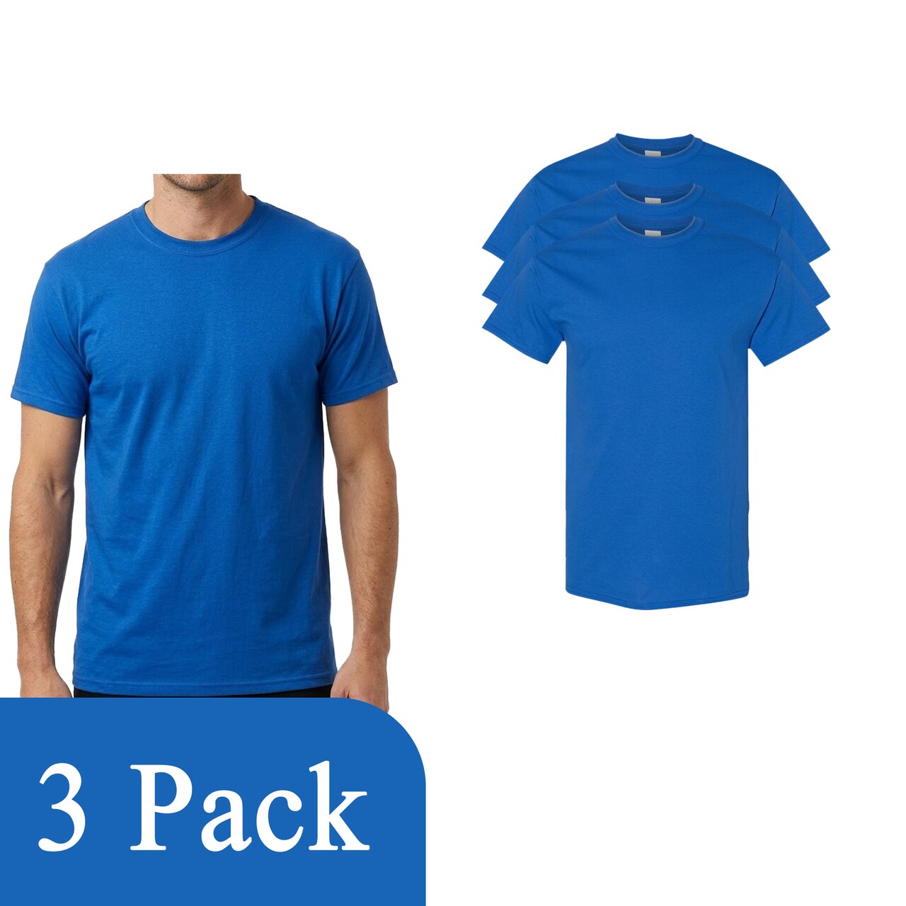 Gildan Royal Heavy Cotton Crewneck T-Shirt, Men's Craft Blanks Multi Pack Tee